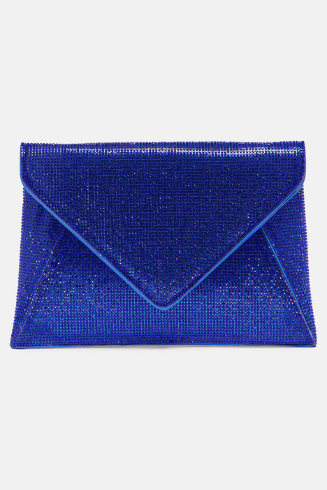 Dark discount blue clutch