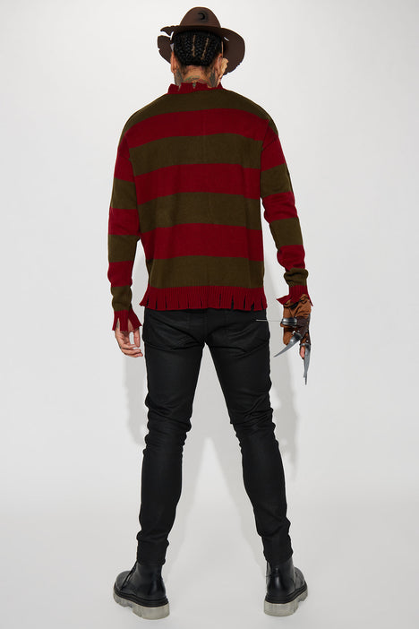 Freddy Krueger 4 Piece Costume Set Red combo Fashion Nova