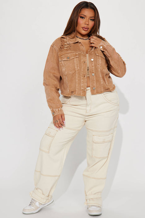 Don't miss out on our Khaki Denim Jacket & Flare Pants releasing