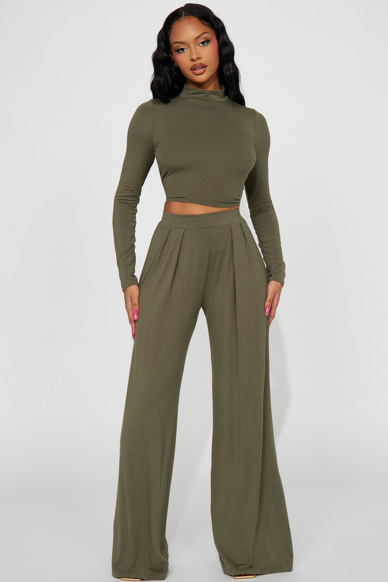 Chosen One Long Sleeve Pant Set - Olive | Fashion Nova, Matching Sets ...