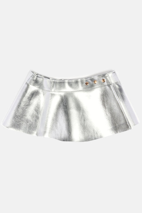 Silver skirt 2025 with belt