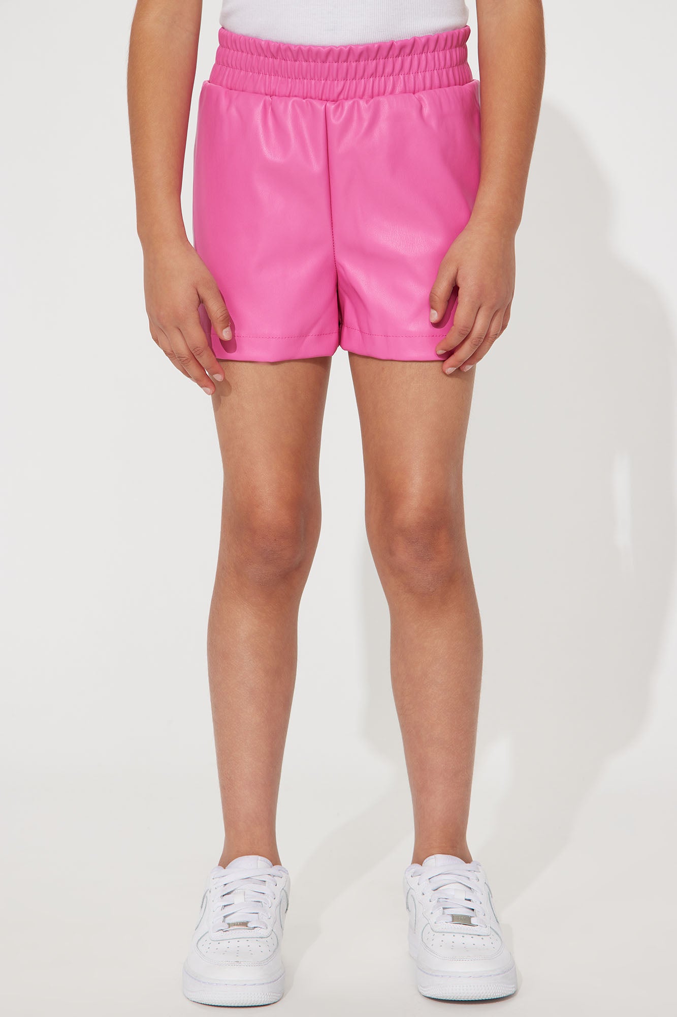 Mini To Be Loved Faux Leather Short - Magenta