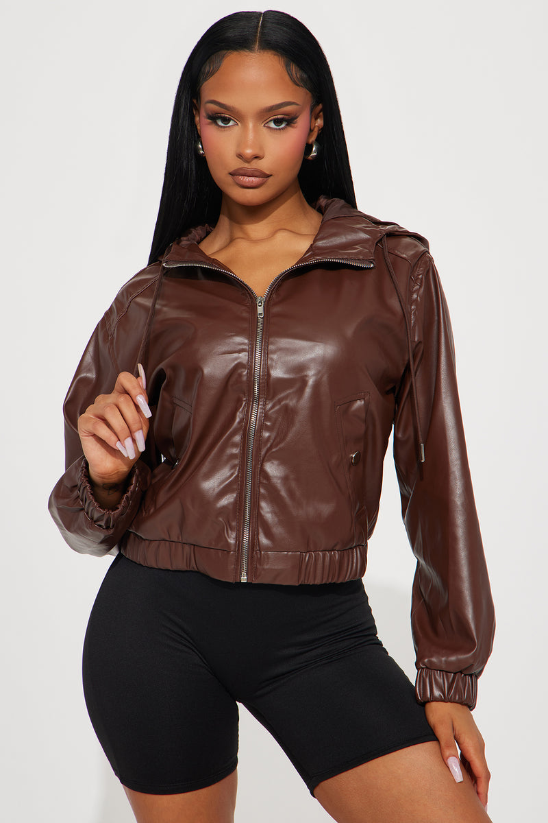 Got My Own Faux Leather Jacket - Brown | Fashion Nova, Jackets & Coats ...