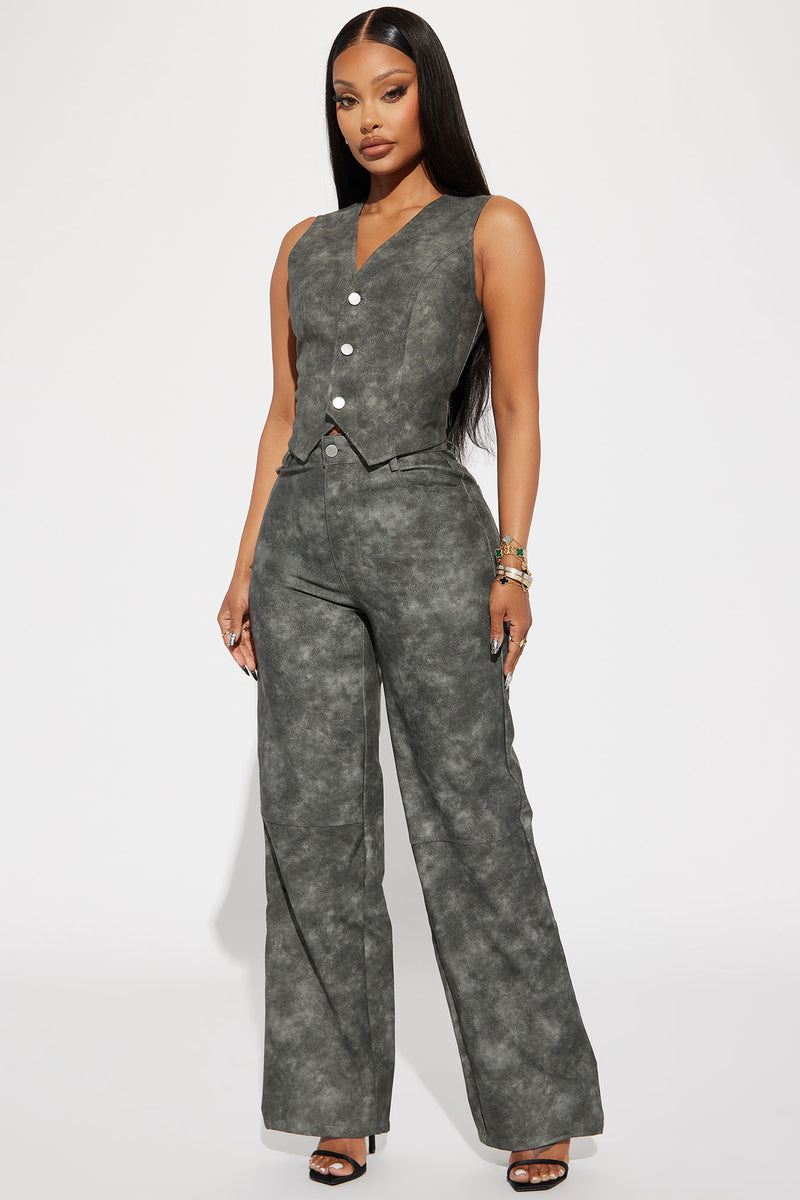 Distant Lover Washed Faux Leather Pant - Charcoal | Fashion Nova, Pants ...