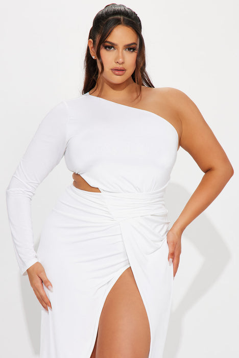 Fashion Nova, Dresses, Fashionnova Womens White Stretchy Off Shoulder  Party Plus Size Dress Size 2xl