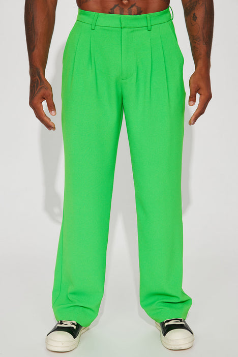 Regular Fit Men Green Trousers - Price History