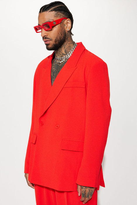 Big Time Luxe Velvet Suit Jacket - Hot Pink, Fashion Nova, Mens Jackets