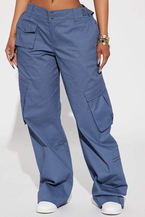 High Waist Cargo Pants - Blue  Lookbook outfits, Fashion nova