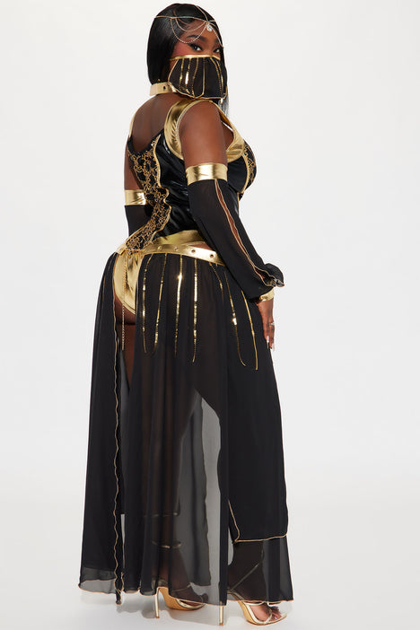 Night Goddess 5 Piece Costume Set - Black/Gold