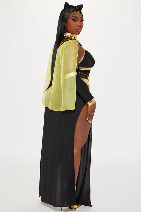 Jewel Of The Nile Egyptian Goddess 3 Piece Costume Set - Black/Gold, Fashion Nova, Costumes
