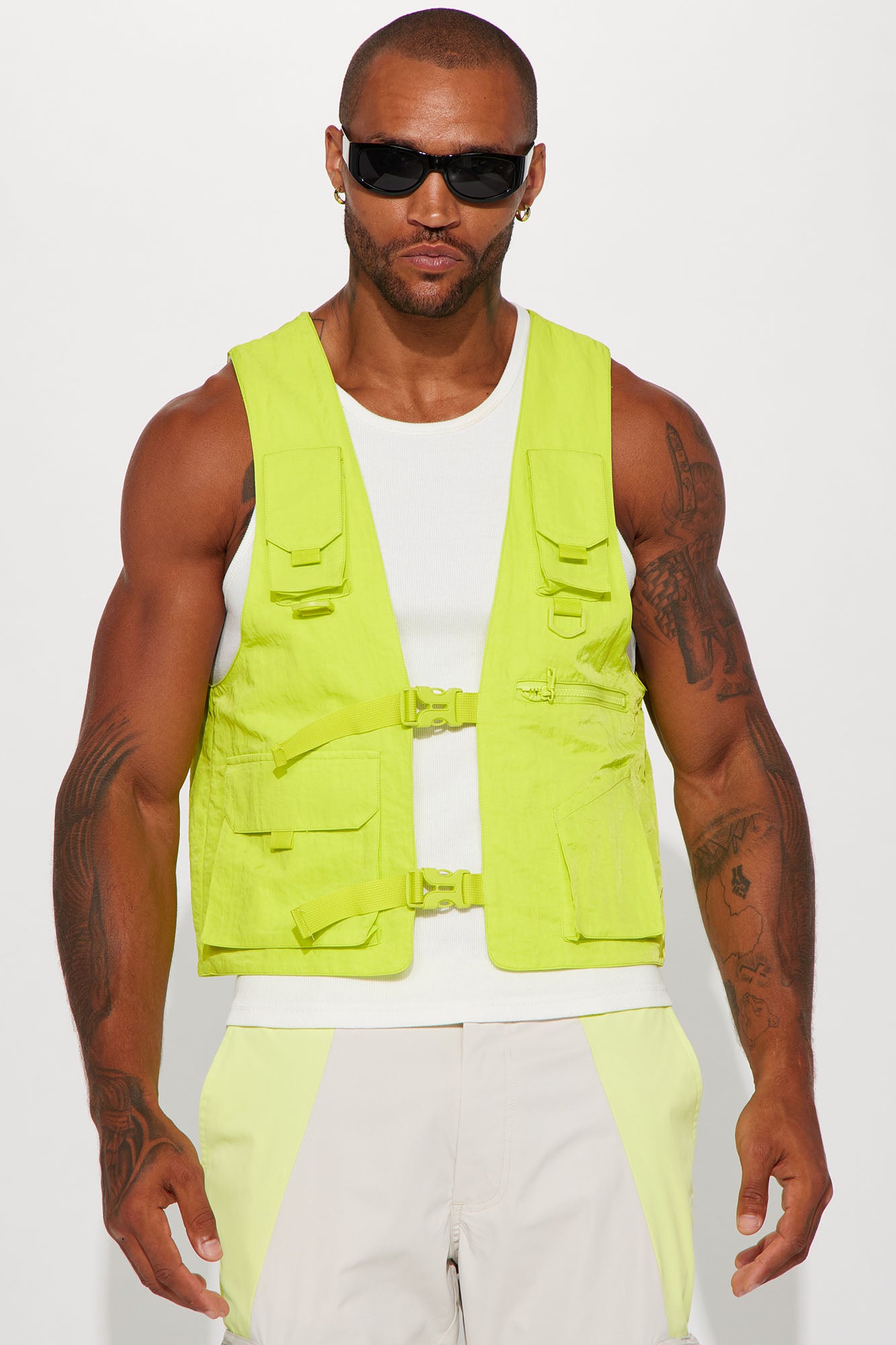 Last Forever Utility Nylon Vest - Lime