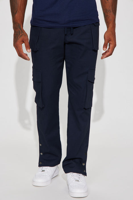 Blue Cargo Pocket Pants, Pants