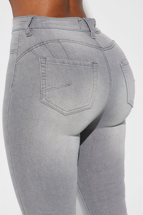 Audrey Stretch Jeans Jeans Flare Fashion - Grey Nova, | | Fashion Lifting Booty Nova