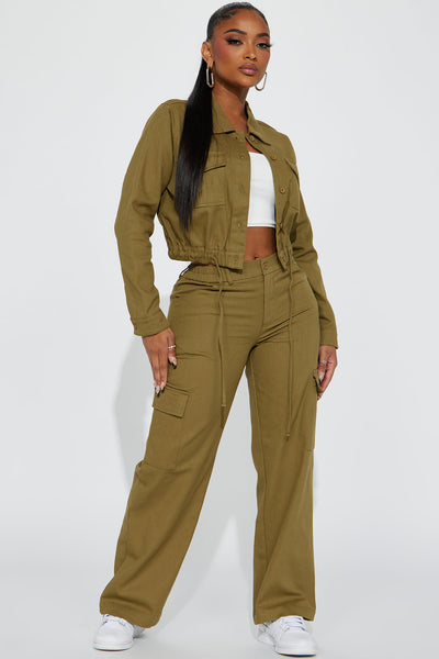 Another Dream Pant Set - Olive