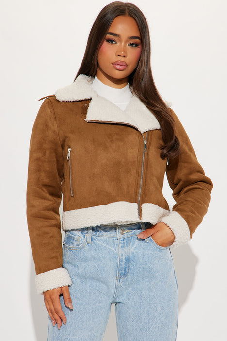 Camel moto sale jacket women's