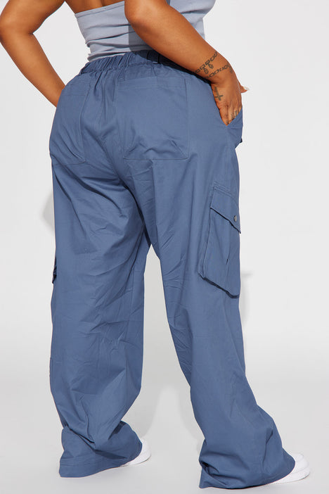 Past Curfew Cargo Pant - Slate Blue  Pants for women, Fashion nova pants,  High waisted dress pants