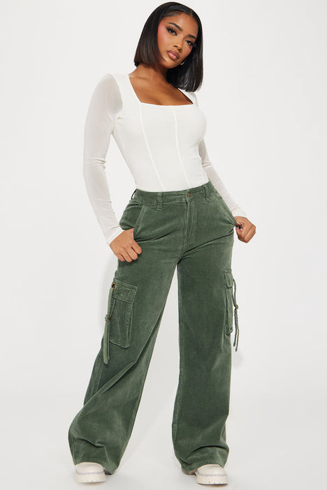Cabi Jeans Women's Pants Size 4 Skinny Olive Green Corduroy Cotton