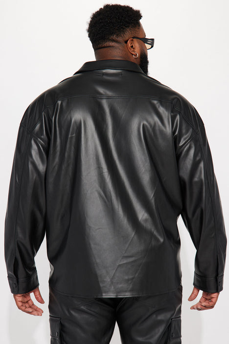 Jnriver JNLJ0020 Black Cowhide Jacket with Snap Button Collar for Men -  Pack of 2