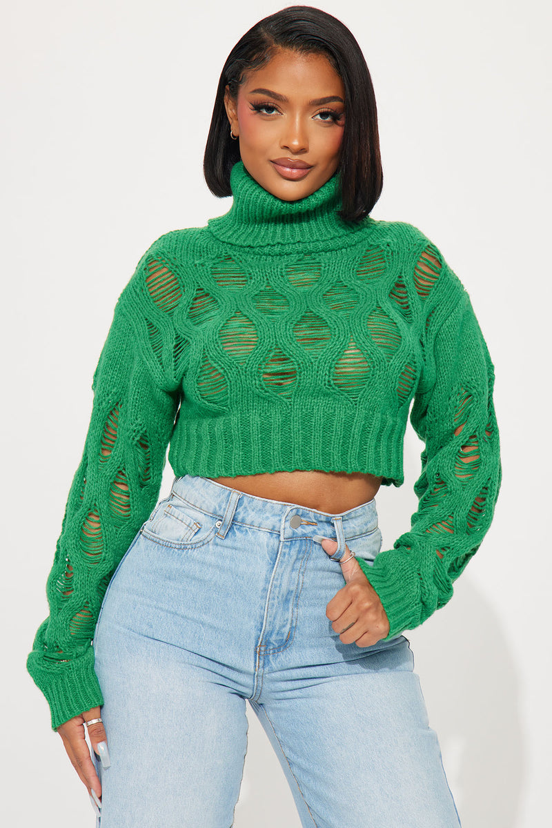 City Outings Distressed Sweater - Kelly Green | Fashion Nova, Sweaters ...