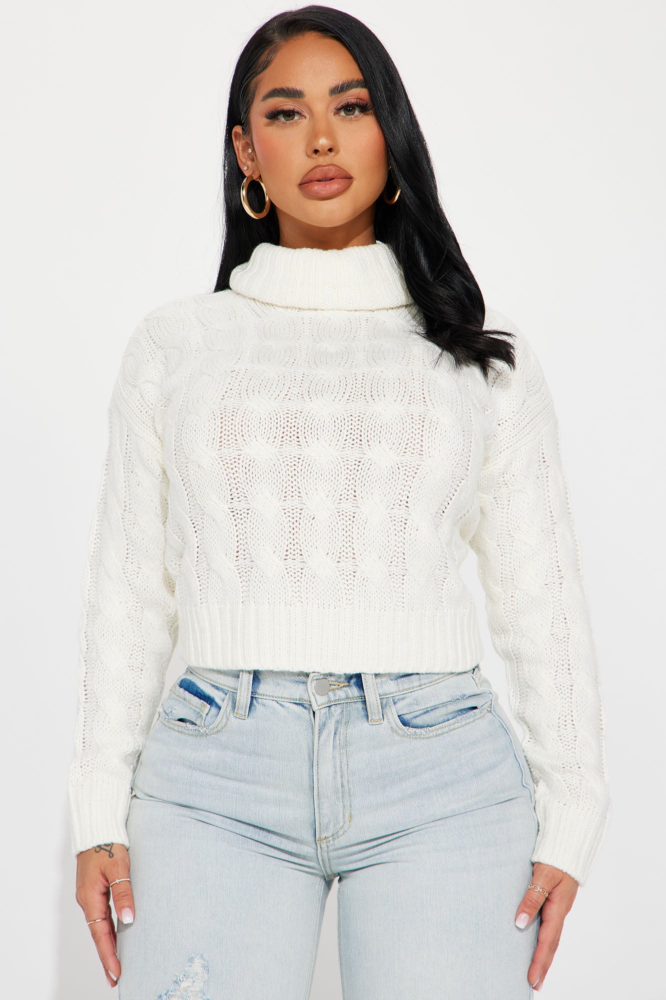 Anderson Cable Knit Sweater - Ivory