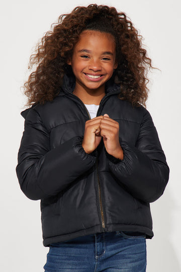 Love Your Personality Cropped Puffer Jacket - Black, Fashion Nova, Jackets  & Coats