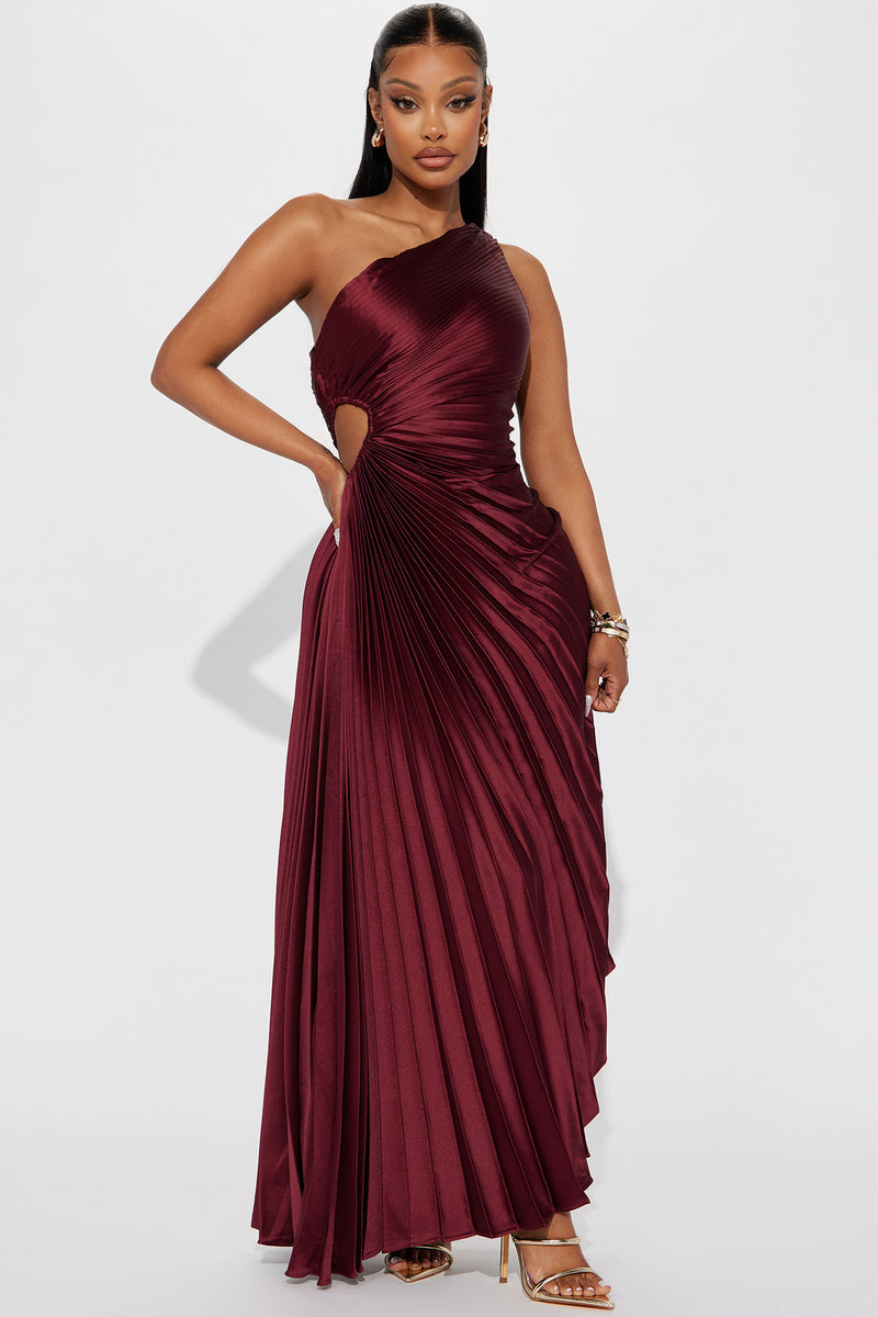 Belle Satin Maxi Dress - Wine | Fashion Nova, Dresses | Fashion Nova