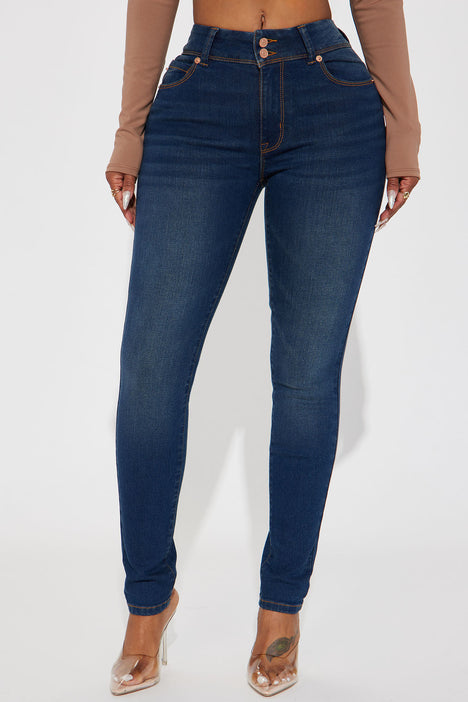 Taking Shape Booty Lifting Stretch Skinny Jeans - Dark Wash, Fashion Nova,  Jeans