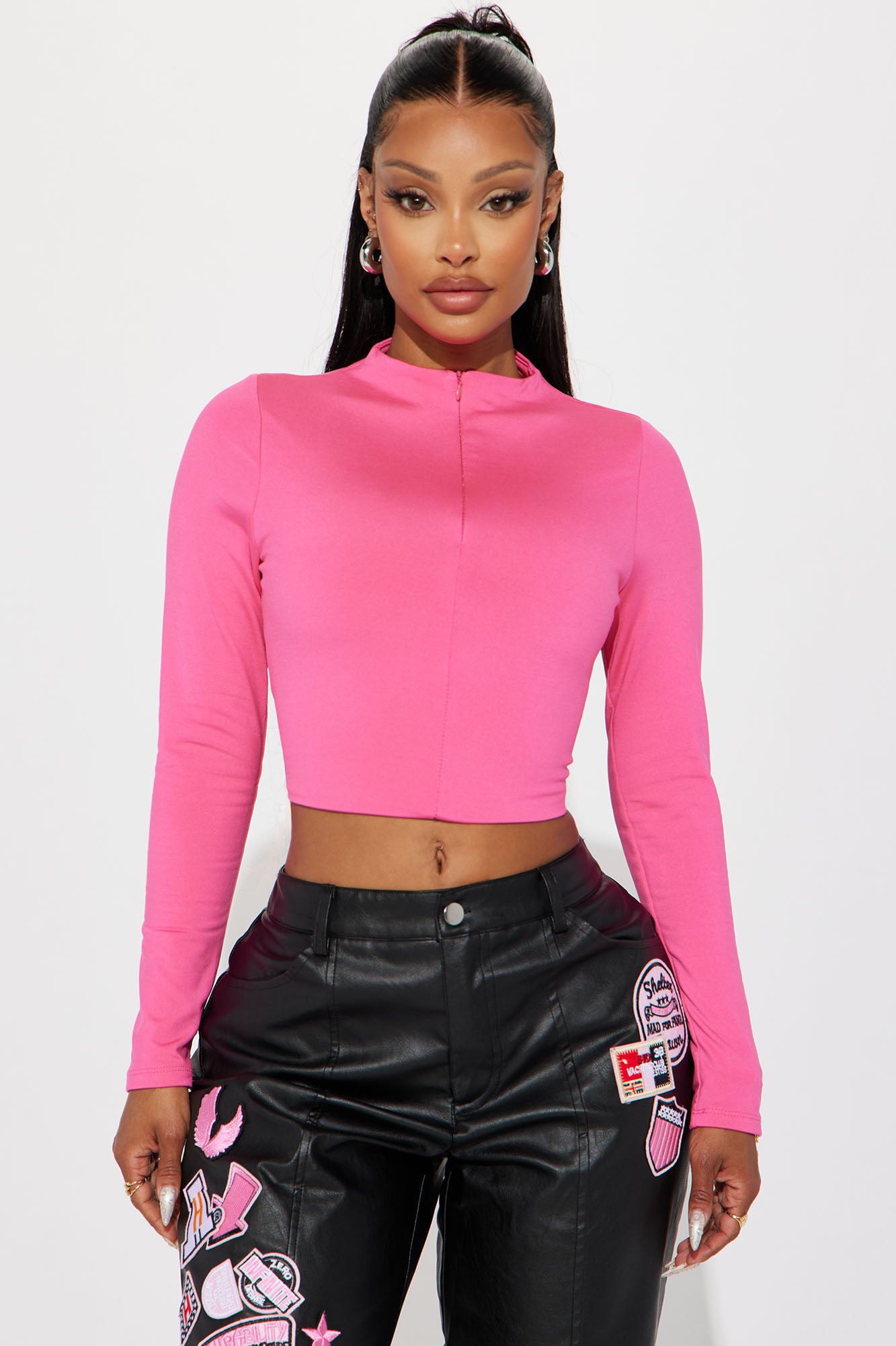 Neon zip up store top