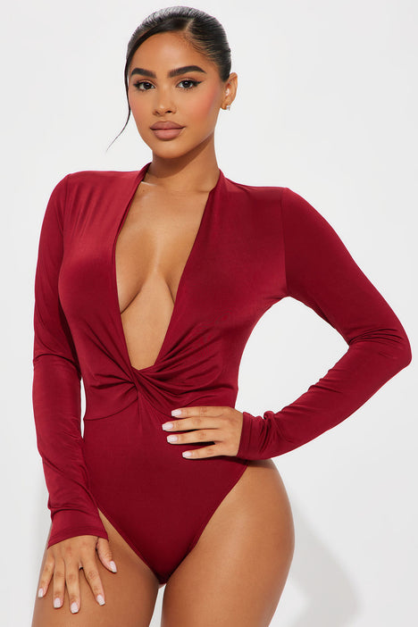 Keep Me Sassy Ruched Bodysuit - Taupe