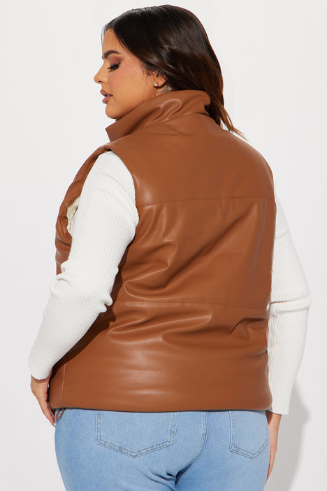 Puffy Leather Vest - Exito Ax