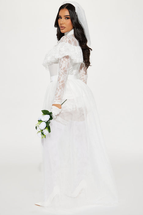 Bride To Be 6 Piece Costume Set - White