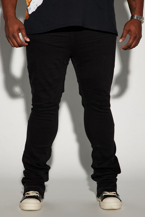 Been This Way Stacked Skinny Flare Pants - Black