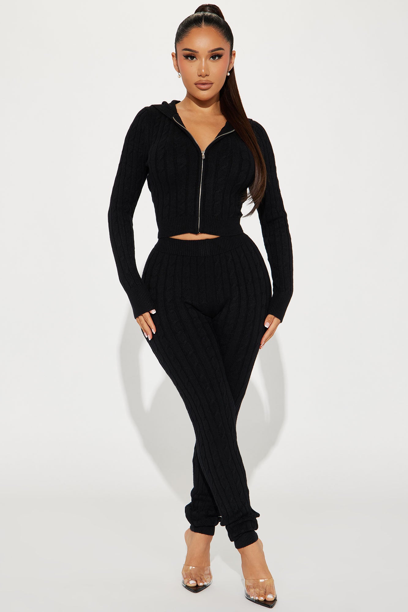Nova, Nova Legging | Black Set Fashion Fashion Sets Sweater | Rylee Matching -