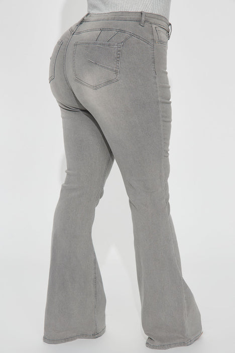 Fashion Audrey Jeans Jeans - Booty Nova Flare Stretch | Lifting Fashion Nova, Grey |