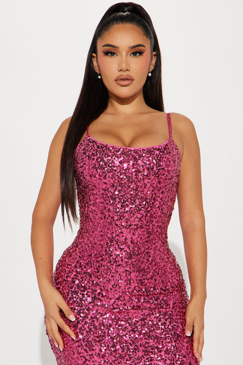 Jasmine Sequin Maxi Dress Fuchsia Fashion Nova Dresses Fashion Nova