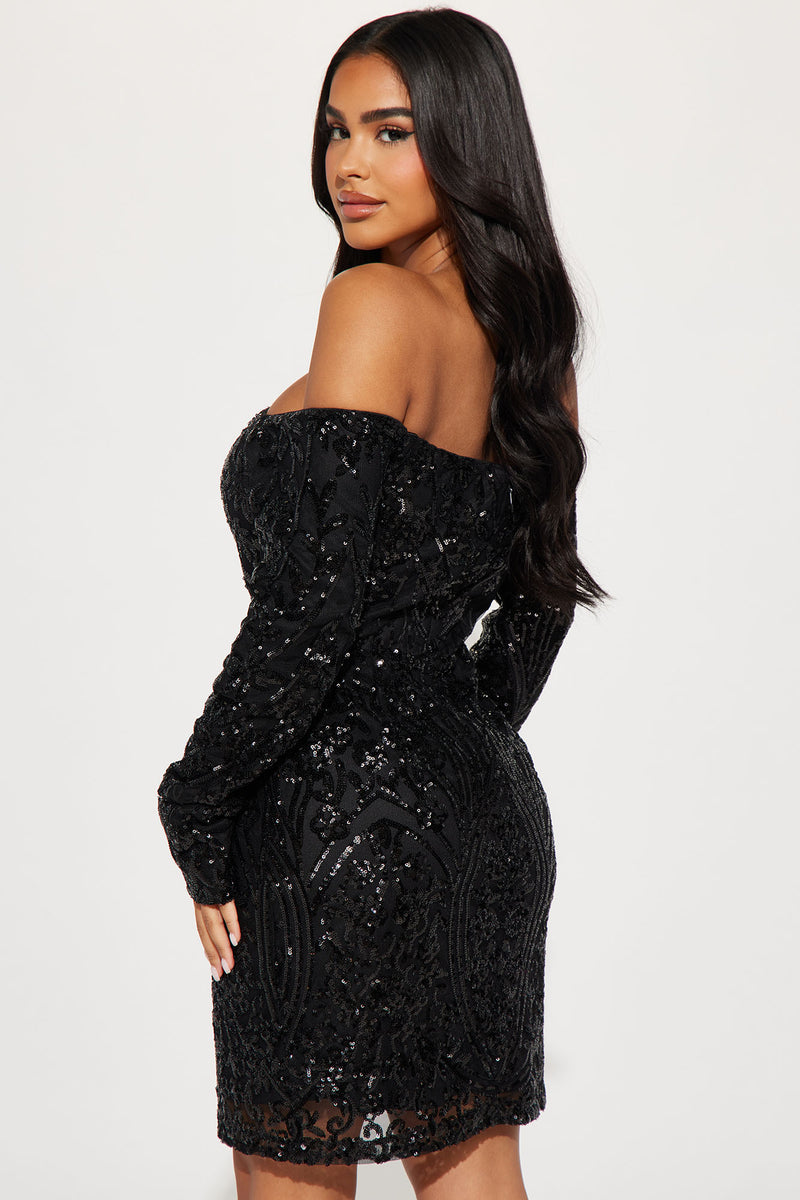 Violet Sequin Mini Dress - Black | Fashion Nova, Dresses | Fashion Nova