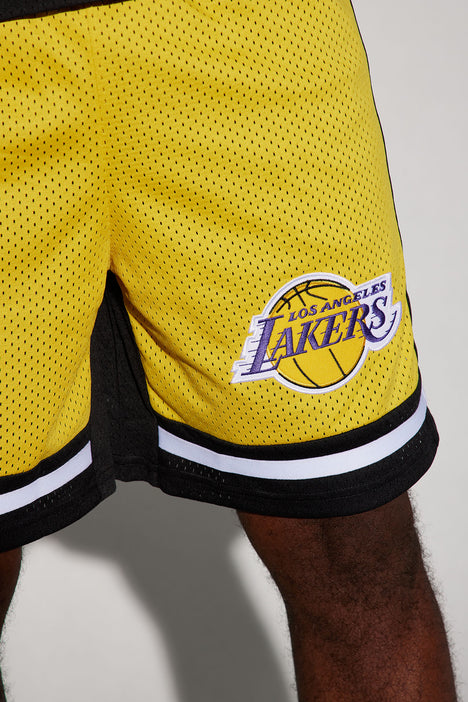 Los Angeles Lakers Mesh Shorts - Yellow, Fashion Nova, Mens Shorts