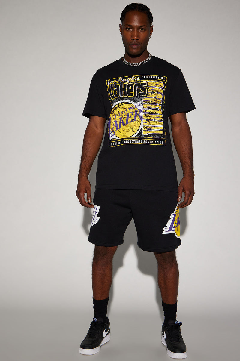 Lakers Pick And Roll Short Sleeve Tee - Black | Fashion Nova, Mens ...