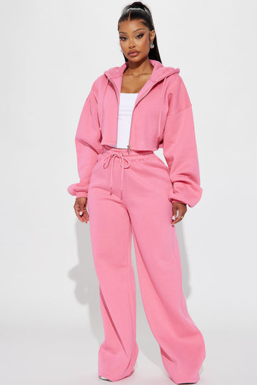 PMUYBHF Hot Pink Tracksuit Girls Pink Sweatsuit Set Women's Fashion Casual  2 Piece Sets Outfits Autumn Winter Hooded Sweatshirt and Jogger Pants  Tracksuit Sweatsuit Set 