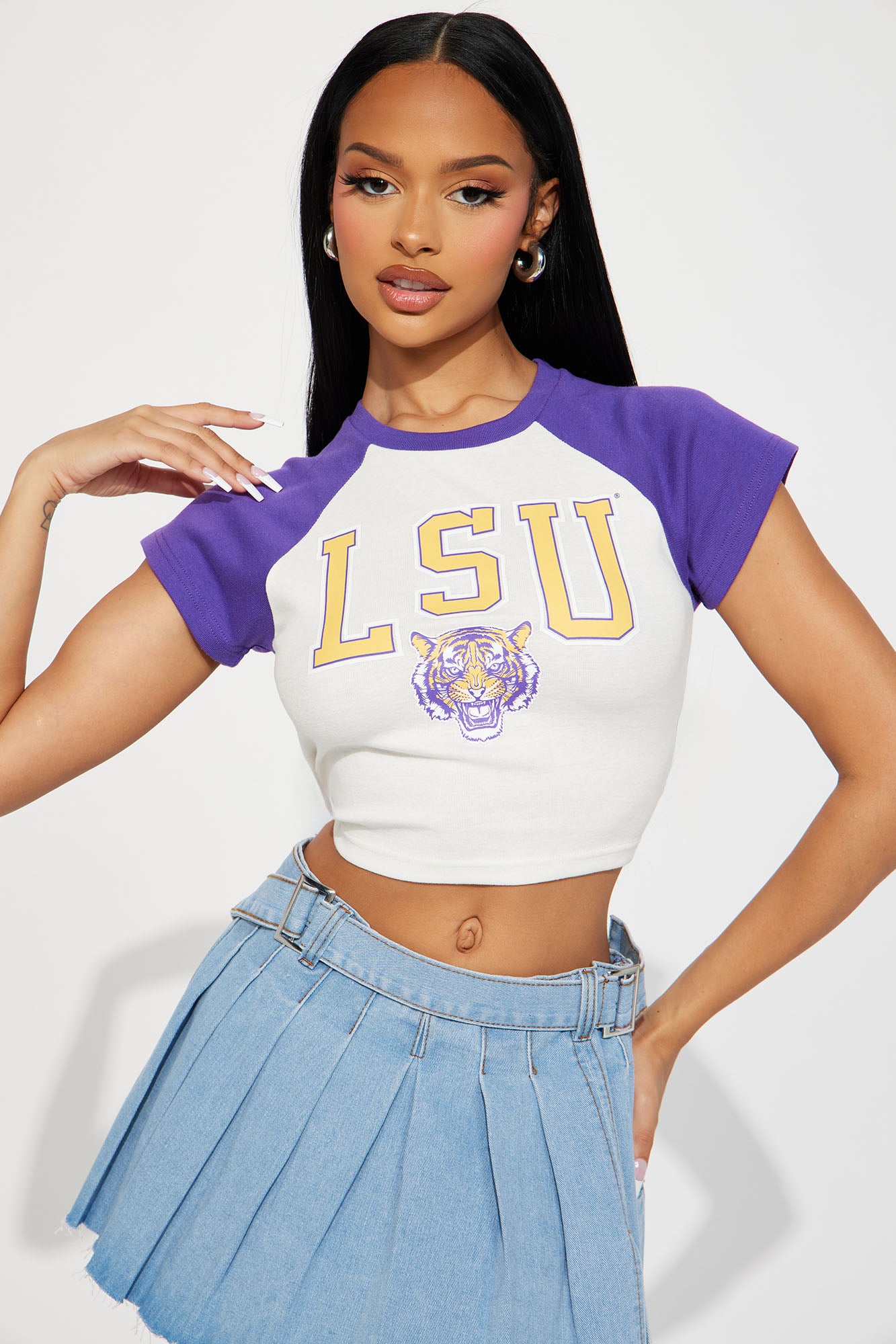 LSU Tigers Sunset Leggings And Criss Cross Tank Top For Women