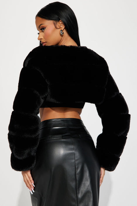 Emersyn Faux Fur Bolero - Black | Fashion Nova, Jackets & Coats