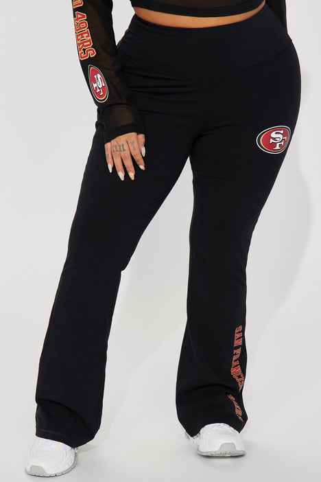 FashionNova 🤍 🔎: 49ers Second Half Come - Back Wide Leg Pant 🔎: 49ers  Halftime Show Corset Top - Red/Black