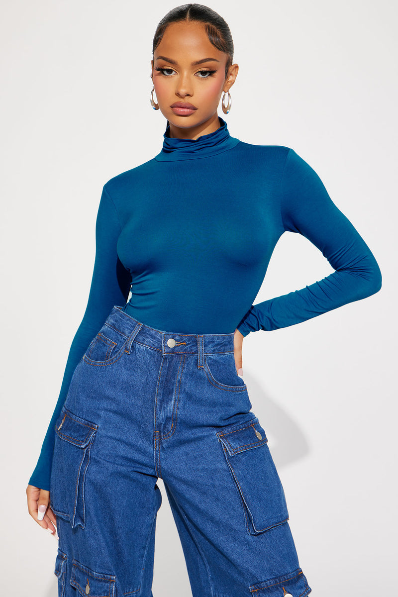 Pamela Turtle Neck Long Sleeve Top - Cobalt Blue | Fashion Nova, Basic ...