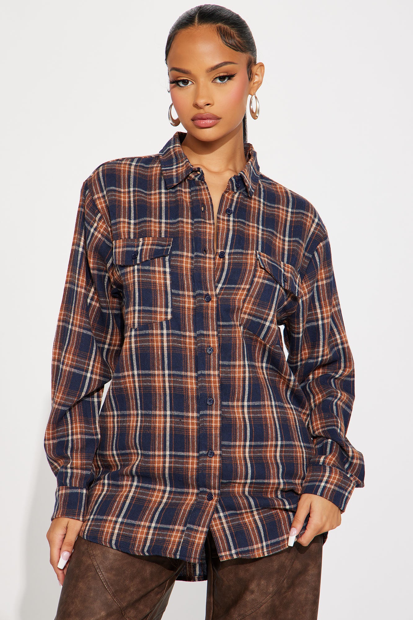 Oversized Plaid Shirt