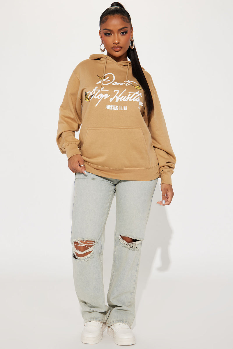 Don't Stop Hustling Hoodie - Taupe | Fashion Nova, Screens Tops and ...