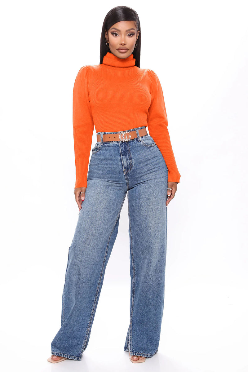 Adored By You Turtleneck Sweater - Orange | Fashion Nova, Sweaters ...