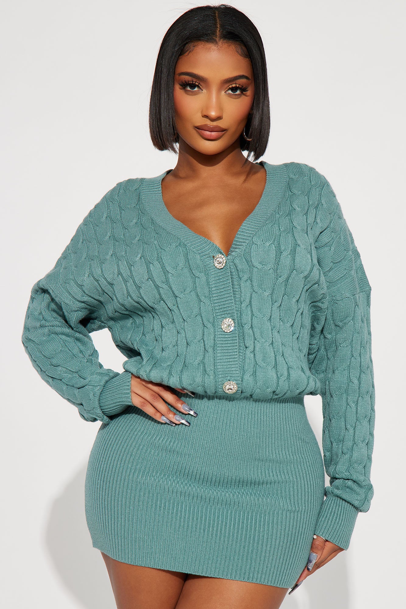 Teal shop sweater dress