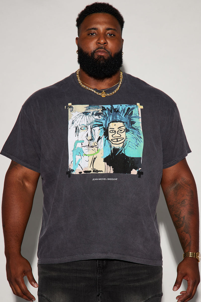 Basquiat Warhol Piece Short Sleeve Tee - Black | Fashion Nova, Mens ...