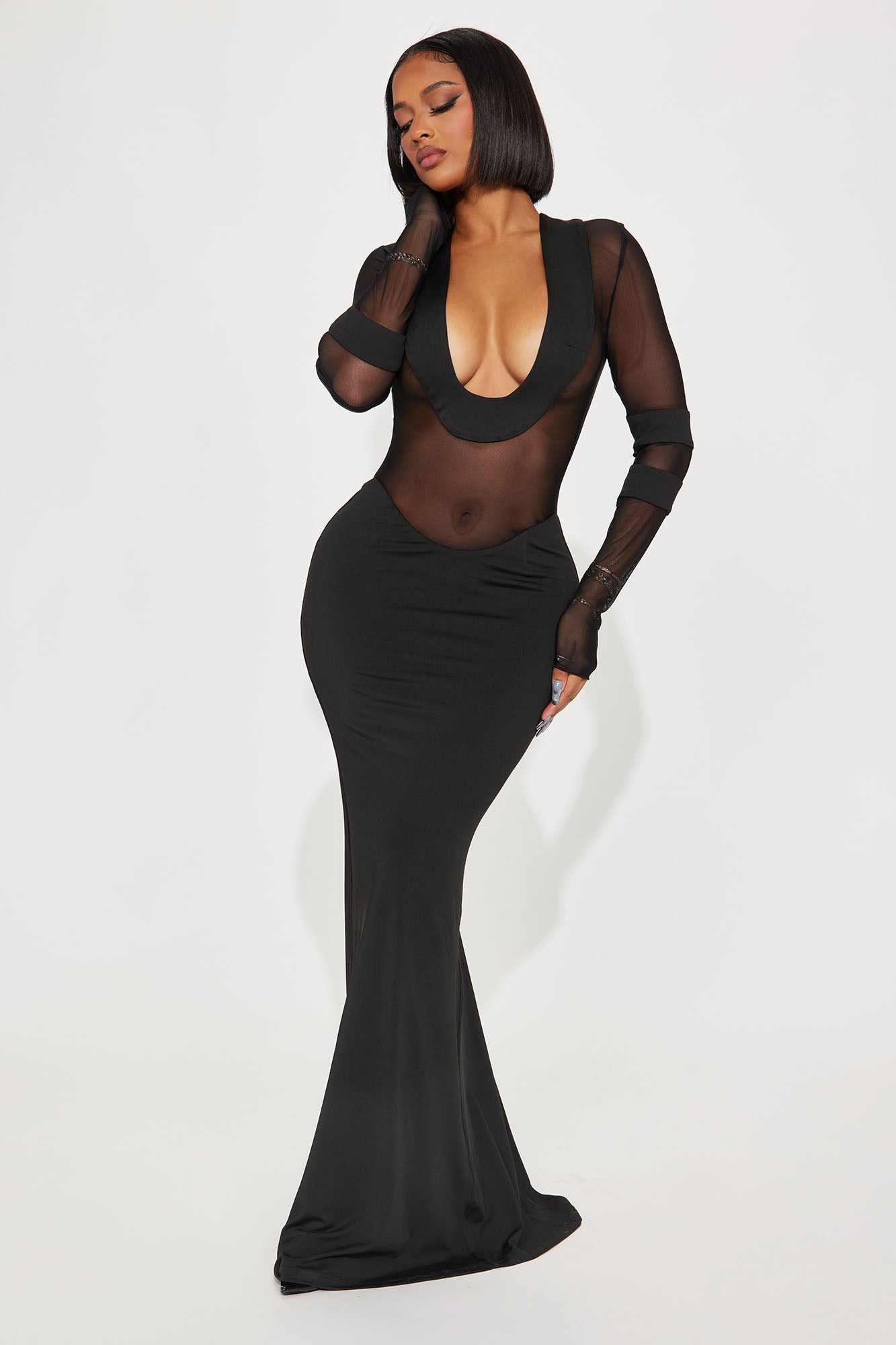 Masquerade Ball Maxi Gown - Black, Fashion Nova, Dresses