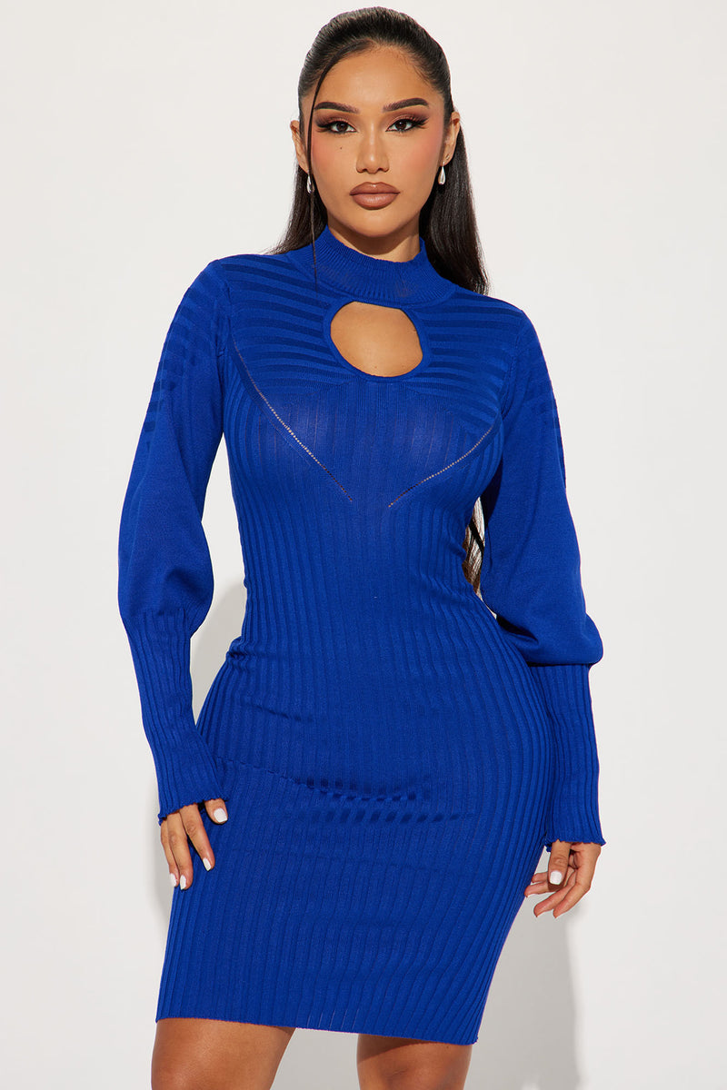 Saidy Sweater Midi Dress - Royal | Fashion Nova, Dresses | Fashion Nova